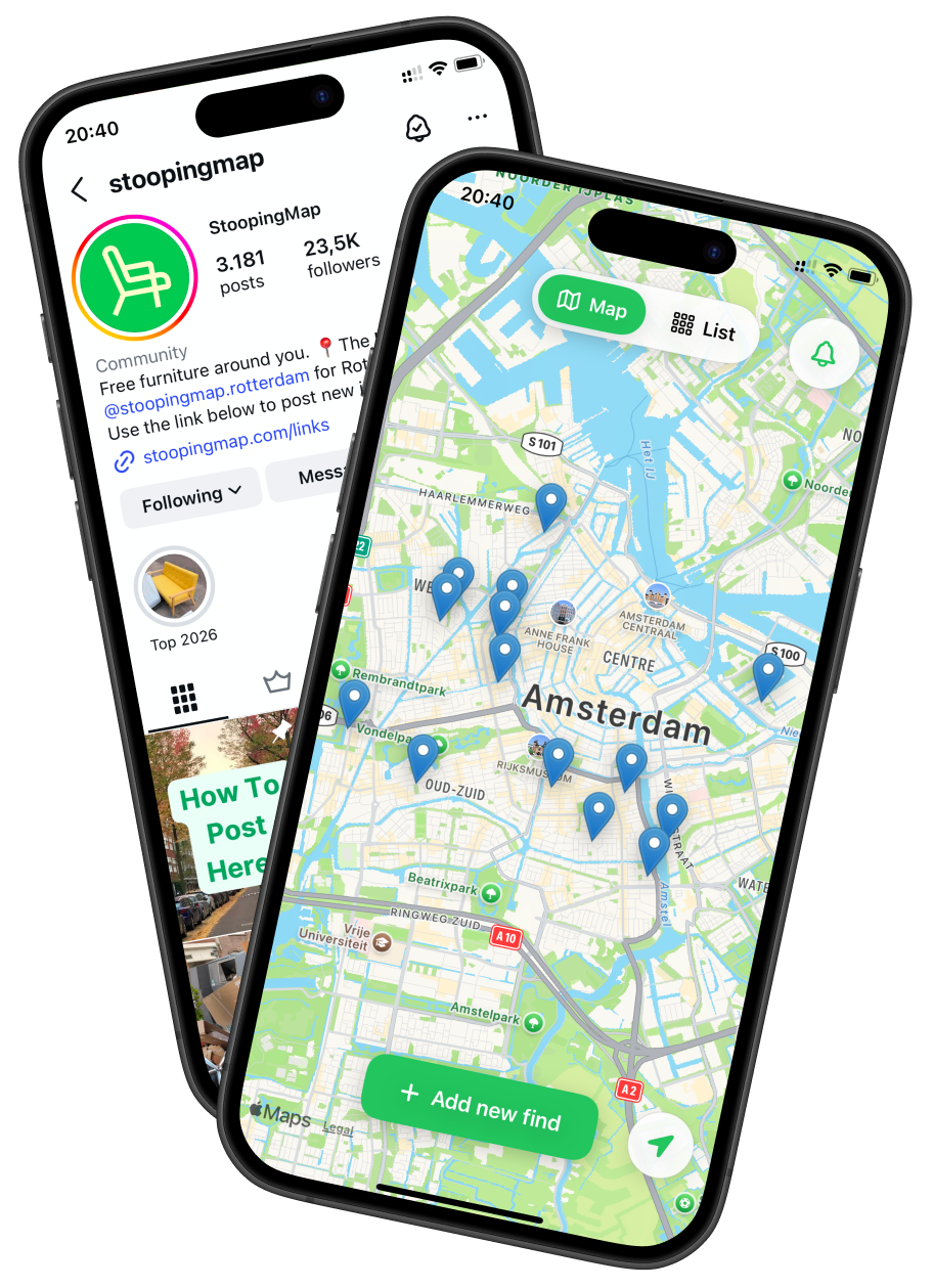 StoopingMap iPhone app and Instagram account previews