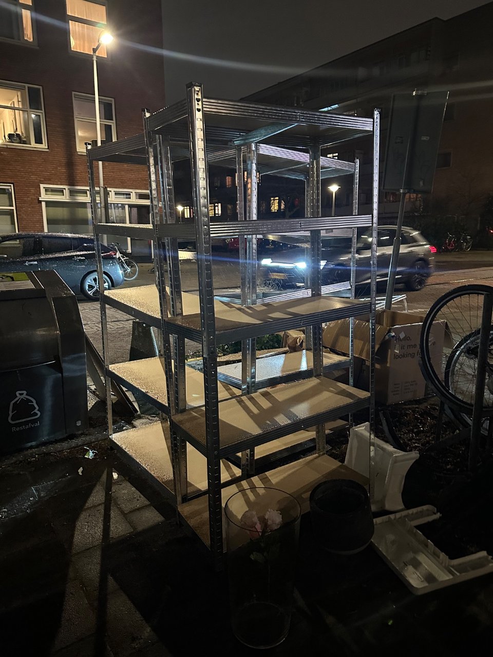 various shelves (3x the white ones)