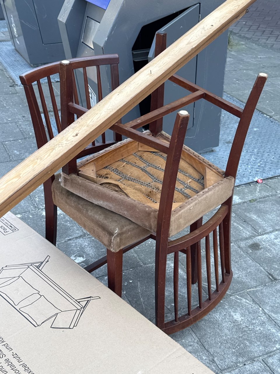 Two wooden chairs
