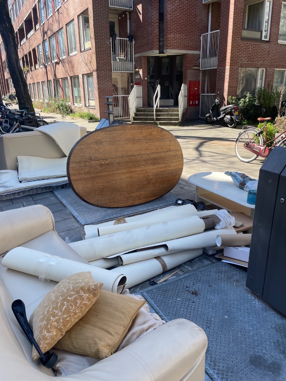 Groot ovaal tafelblad in massief eikenhout