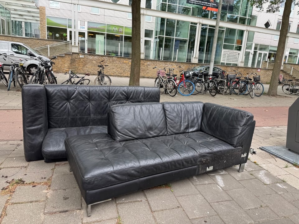 L shape leather sofa