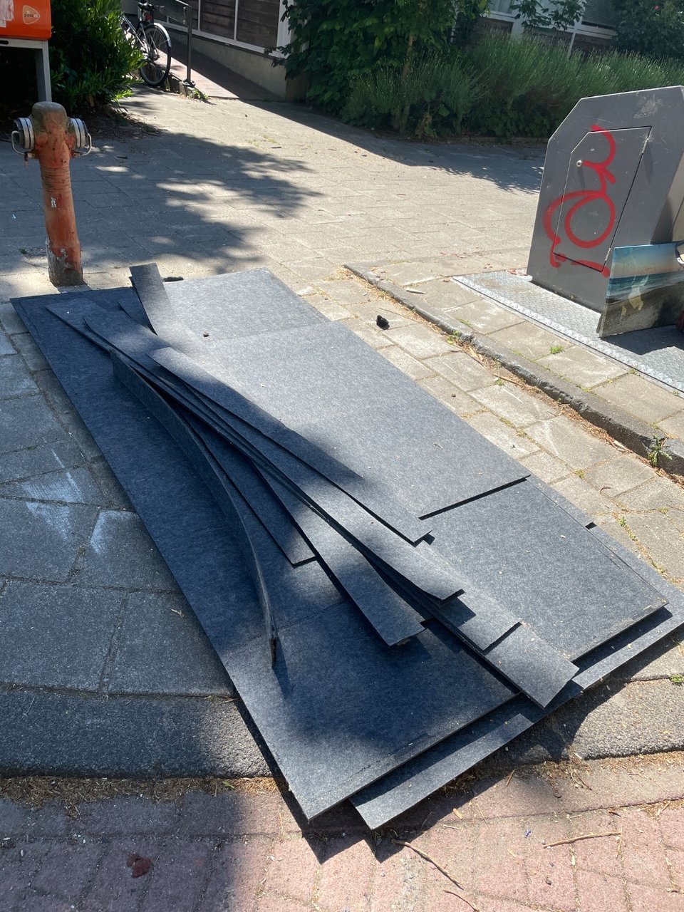 Looks like sound insulation boards (felt-like material)