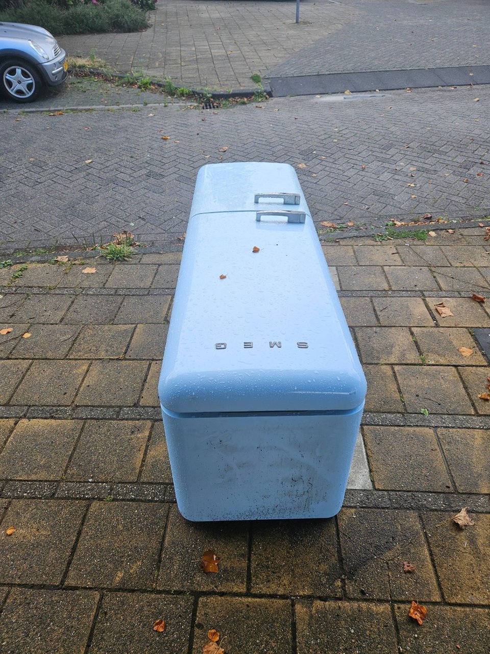 Smeg fridge in skyblue