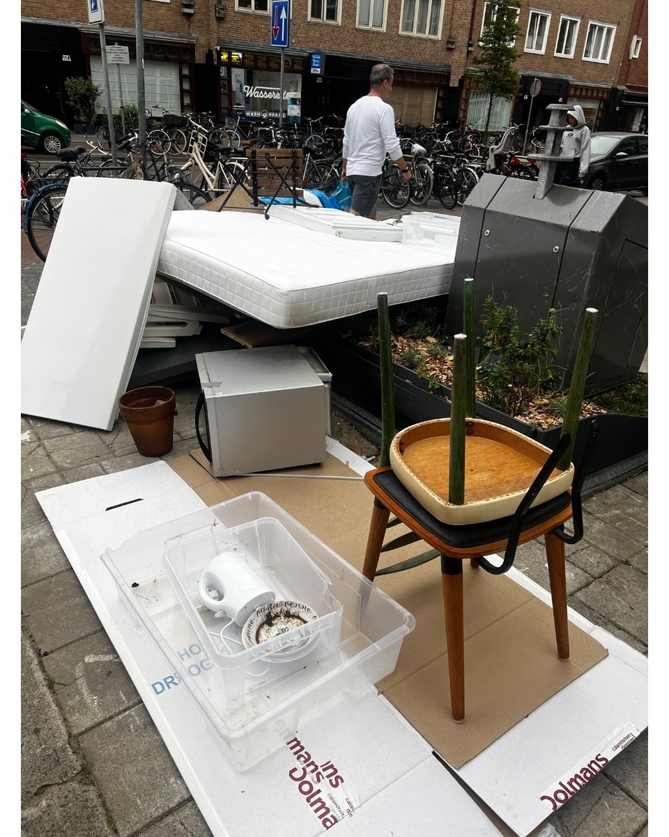 Chairs, garden chairs, matress, microwave (unclear whether working)