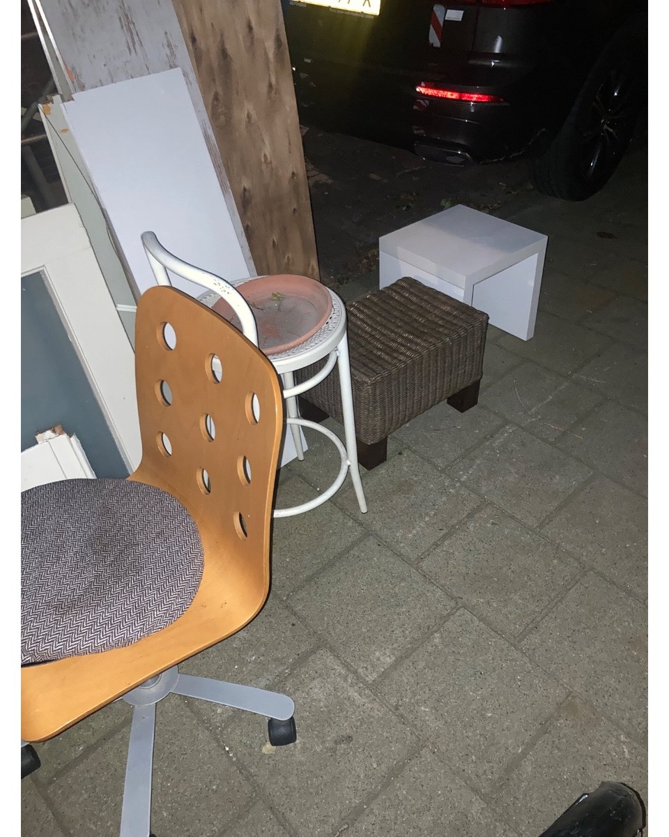 Stool, chair and side table