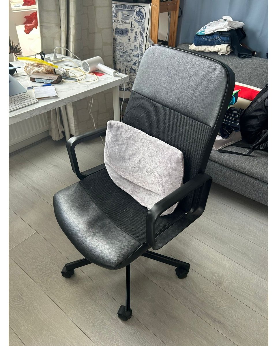 Ikea furniture to be picked up tomorrow (30 Sept) between 12-4pm at 1102TV. Office chair, white table, black side table, bed frame, slats, and mattress (140x200cm).