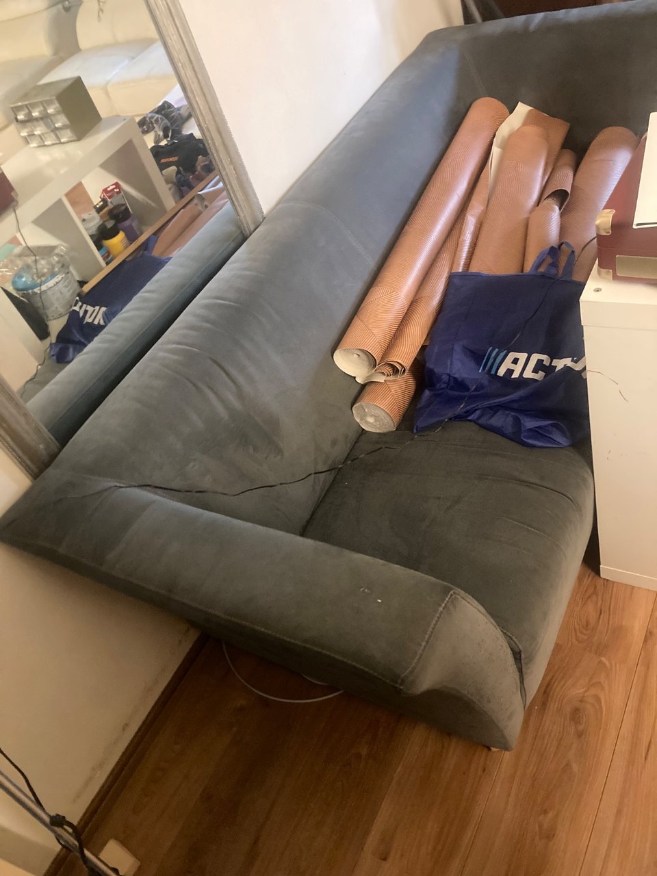 Grijze bank 2m breed