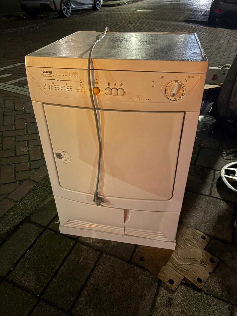 Dryer and a few moving boxes