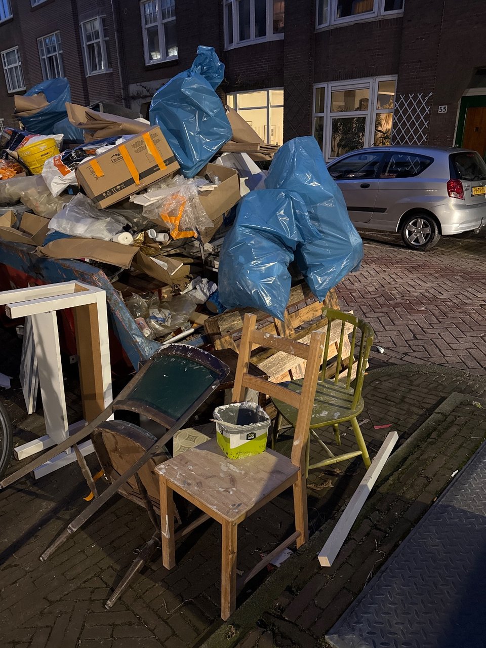 Cute wooden chairs, need a lick of paint!