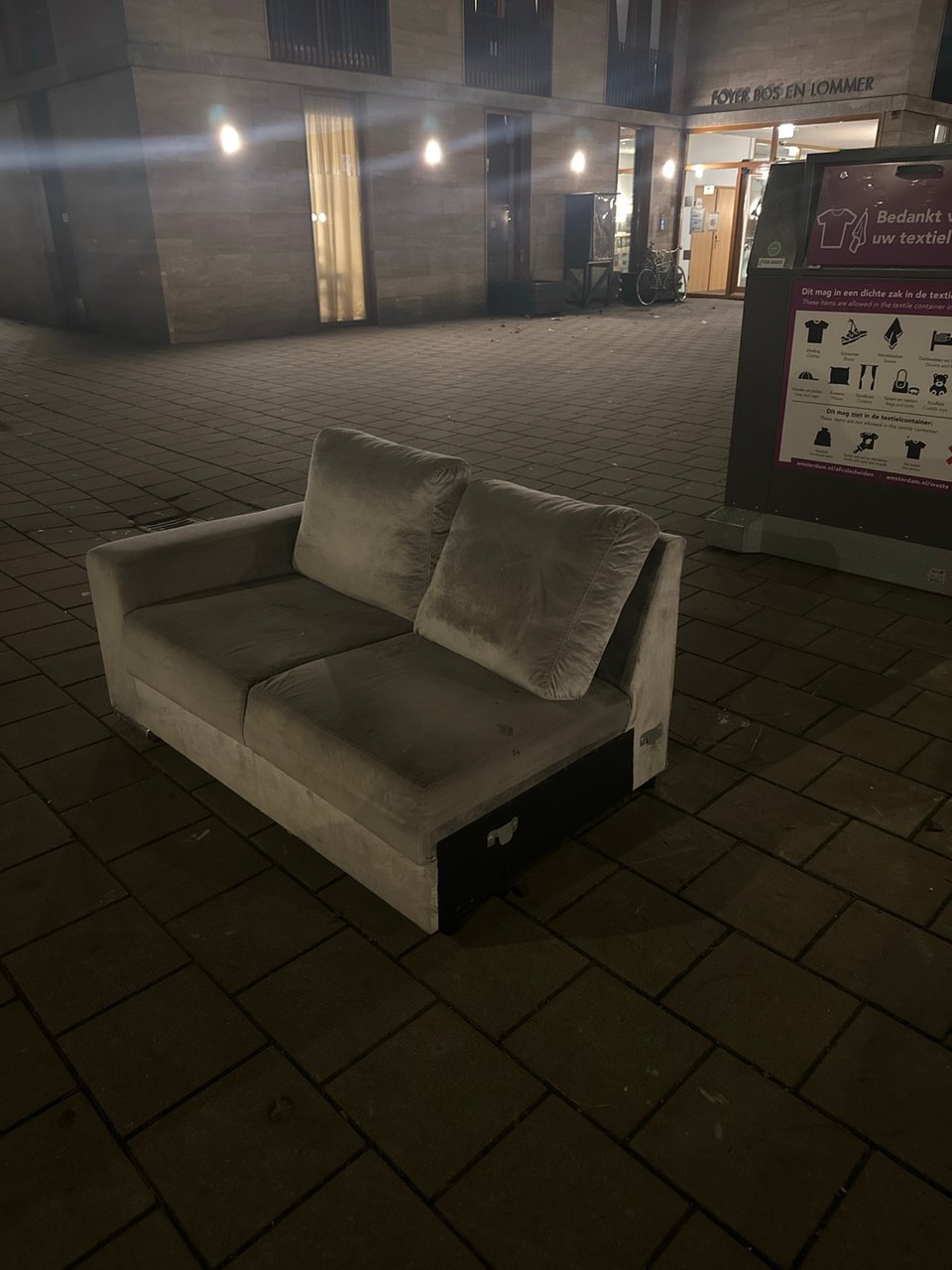 Grey sofa, two seater, other part already taken?