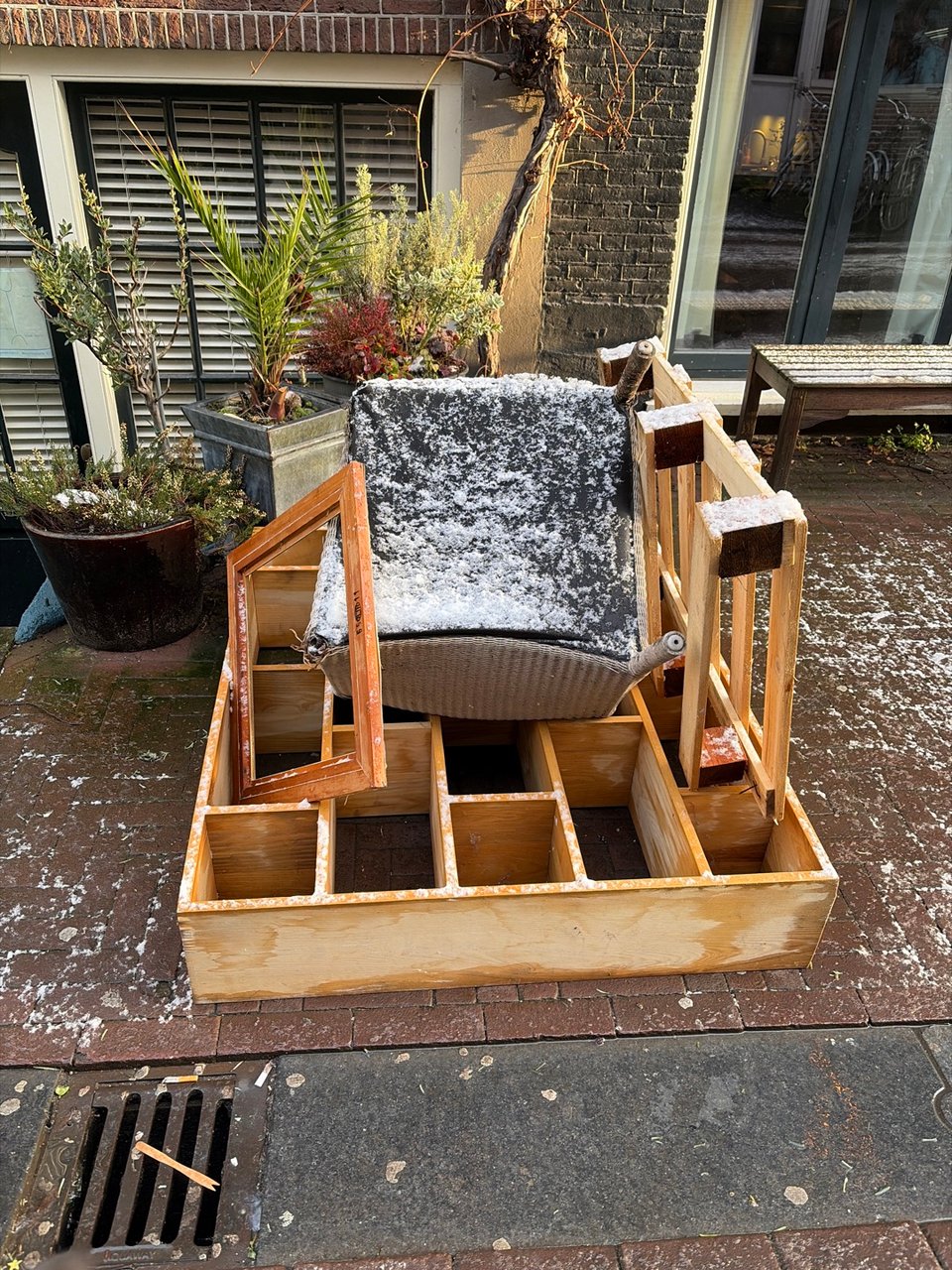 Vakkenkast massief hout