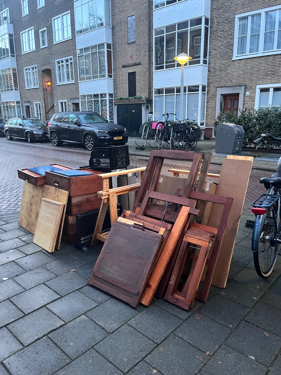 Hardwood desks & closet