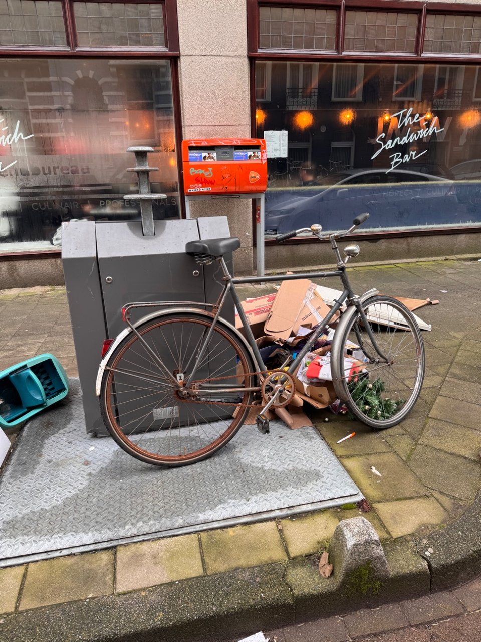 Werkende fiets zonder slot