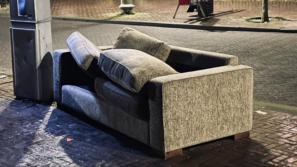 Solid sofa with beautiful upholstery