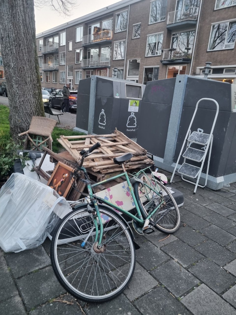 Solid stepstool. Questionable bike
