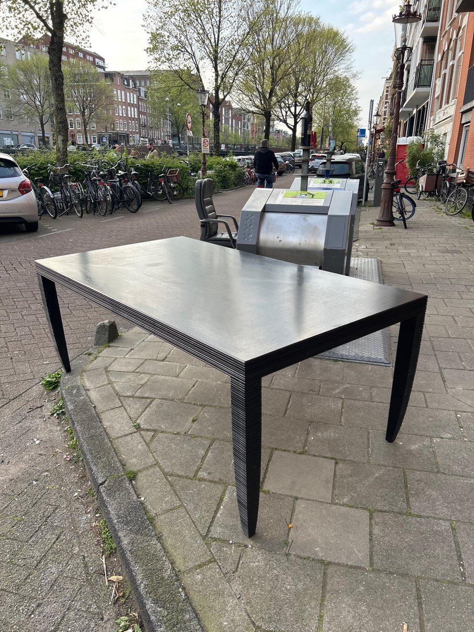 Black wooden table