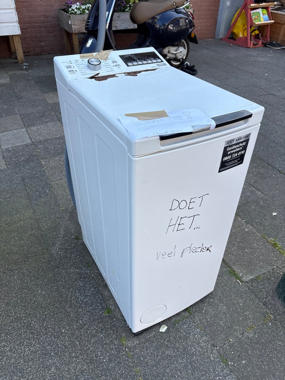 Smalle bovenlader wasmachine