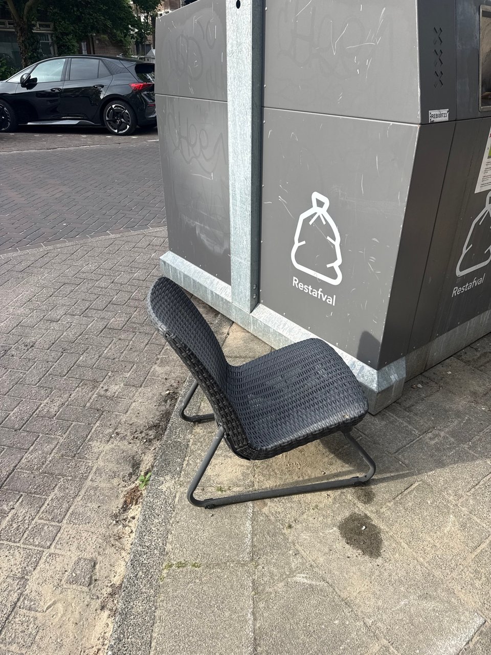 Chair and part of outside couch in usable condition