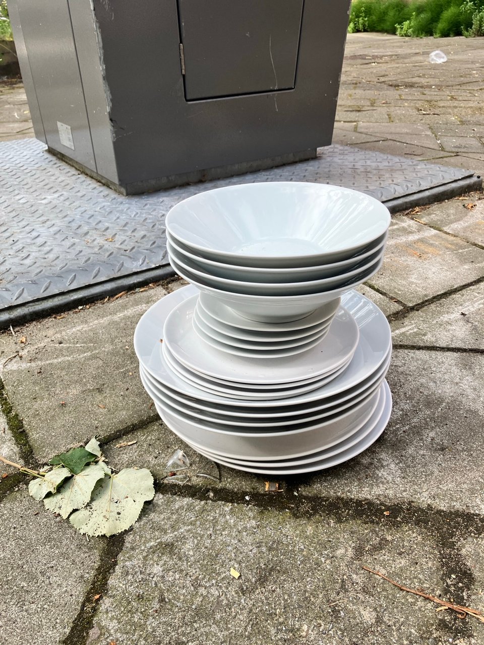 Pile of dishes and bowls