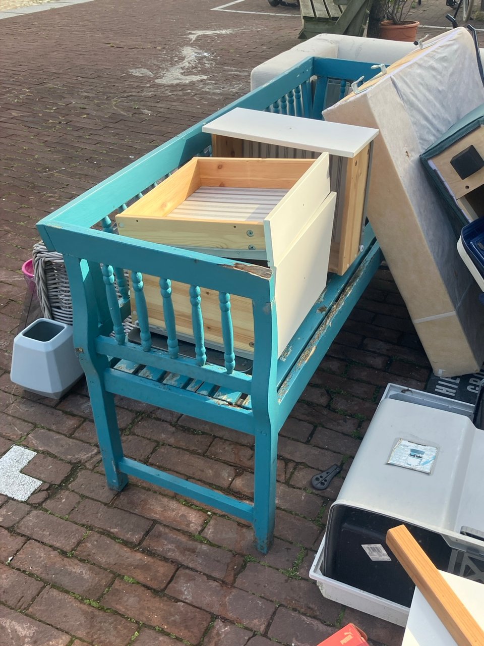 Wooden bench, used condition