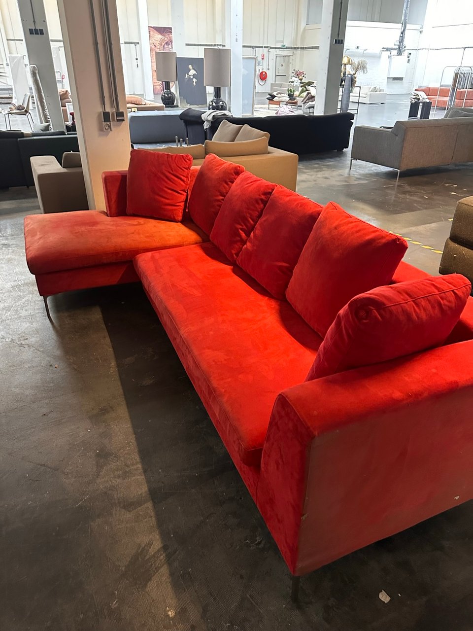 Red couch. Pick up tomorrow