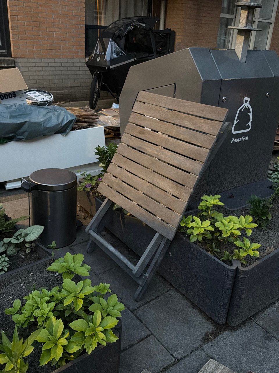 Outdoor folding table, intact