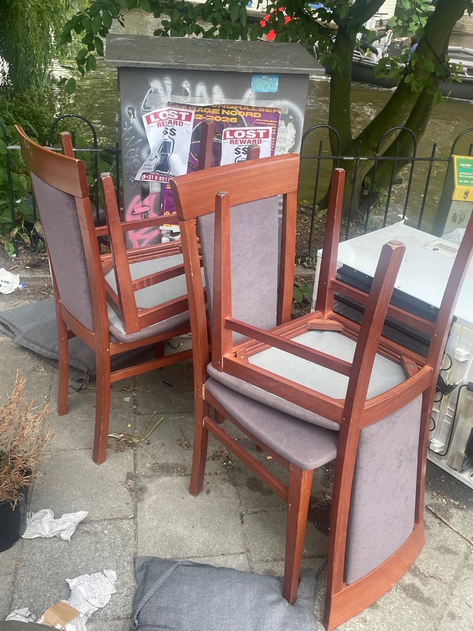 6 chairs in good condition next to Hortus Botanicus