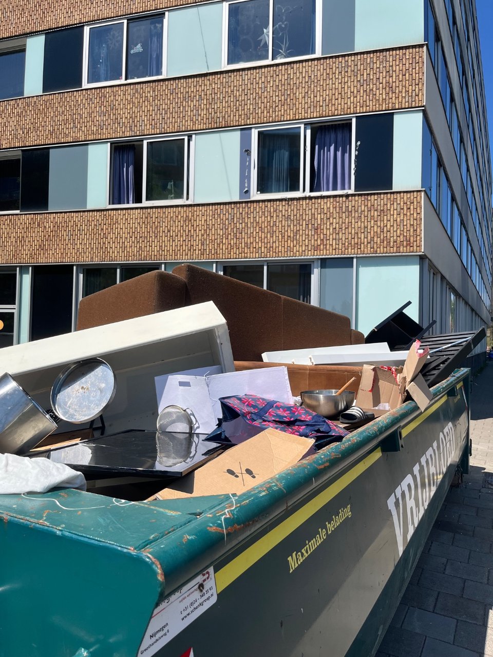 Dumpsters full of practically new furniture !!!