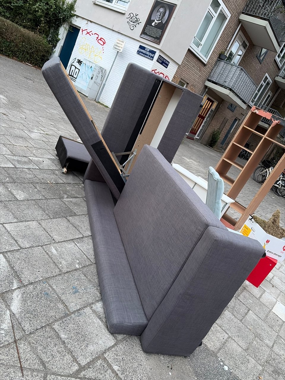 Sleeper sofa and cubboard c