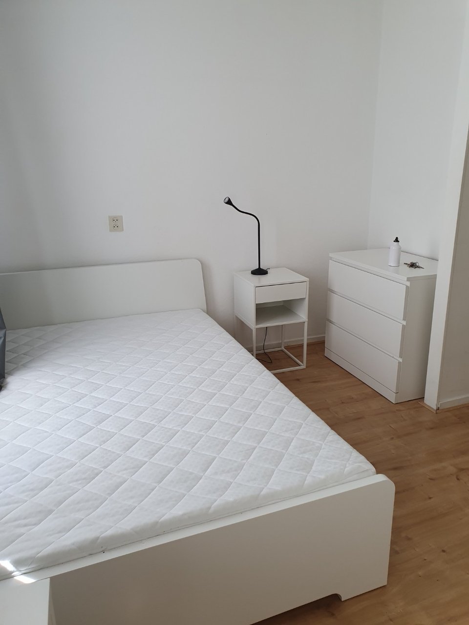 Double bed, ikea, plus mattress and nightstand