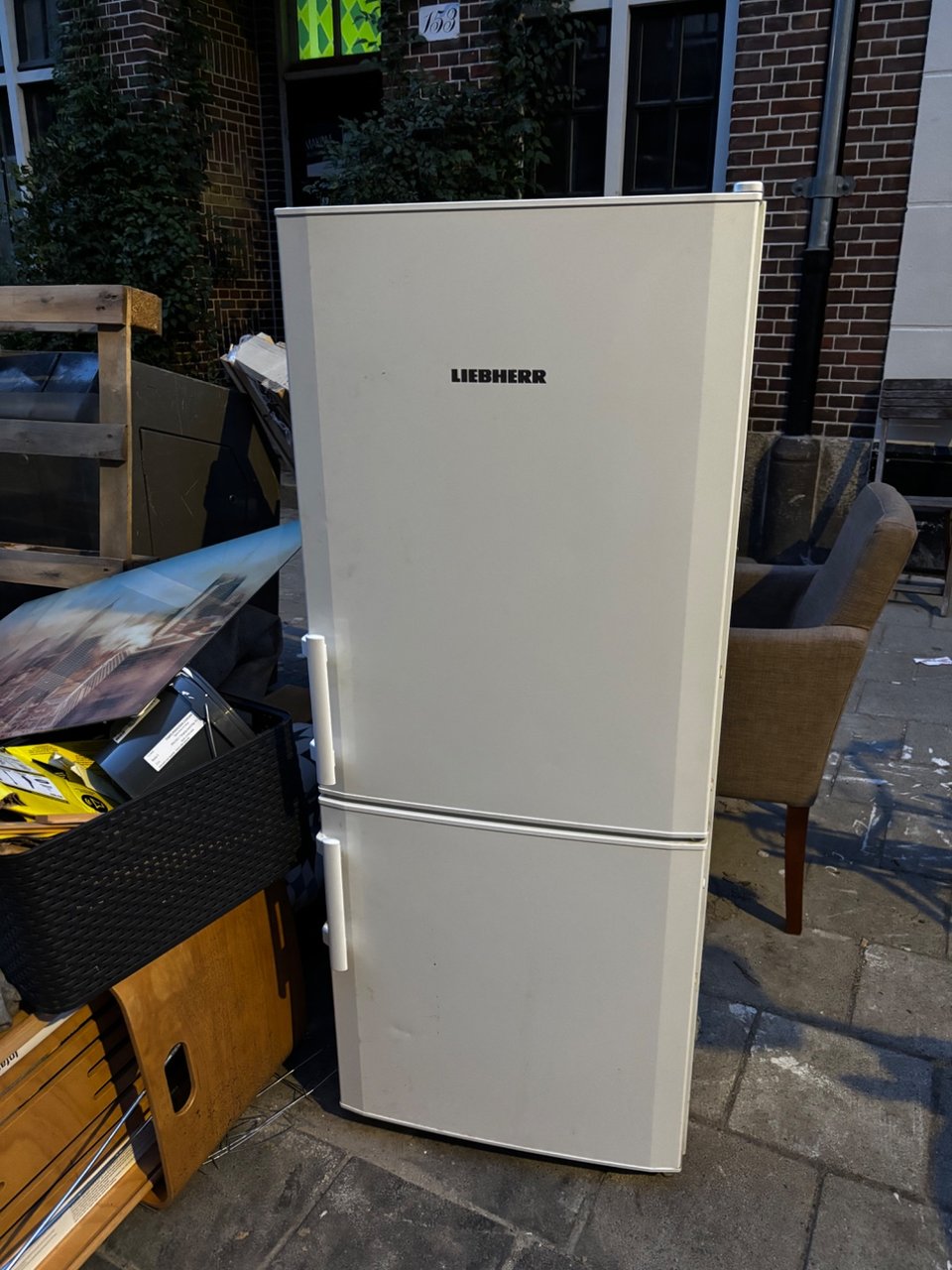 Working fridge and freezer. Pick up at garbage disposal around Van Ostadestraat 155
