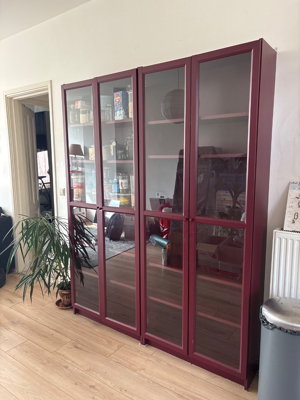 Two ikea Billy oxberg closets
You can have one or both
One of them has a bit of damage see picture 

Pick up for free either today or tomorrow 
3rd floor in amsterdam zuid 

Send me a dm if interested