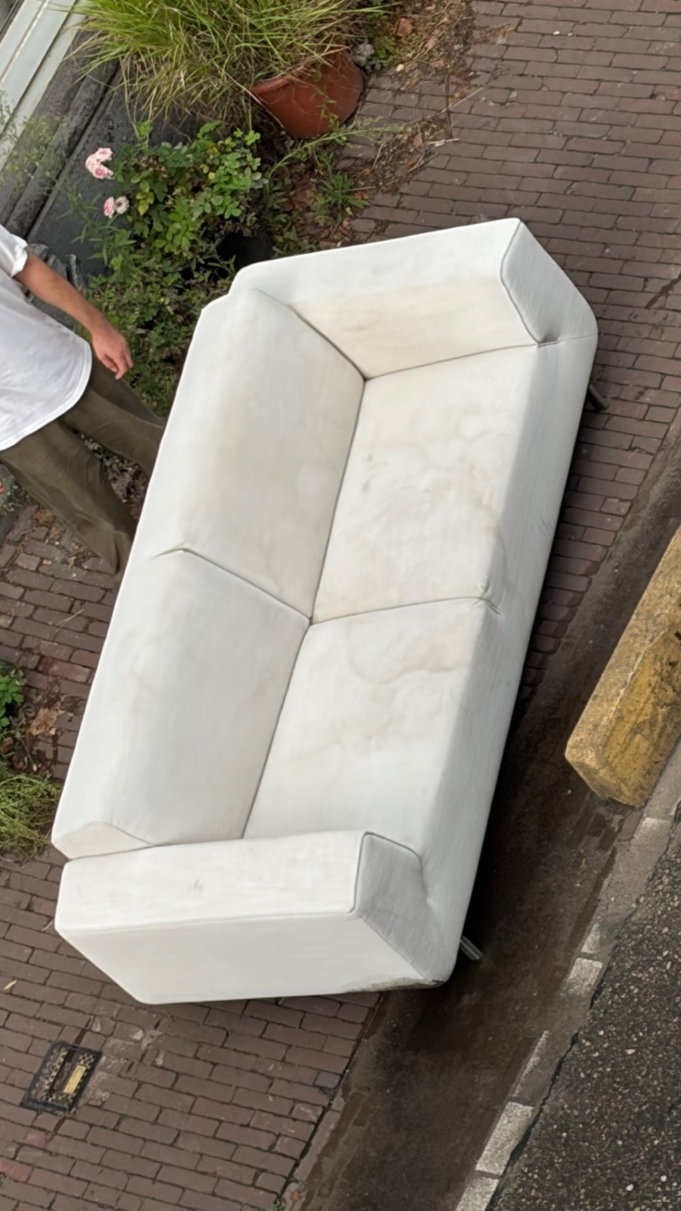 White couch.