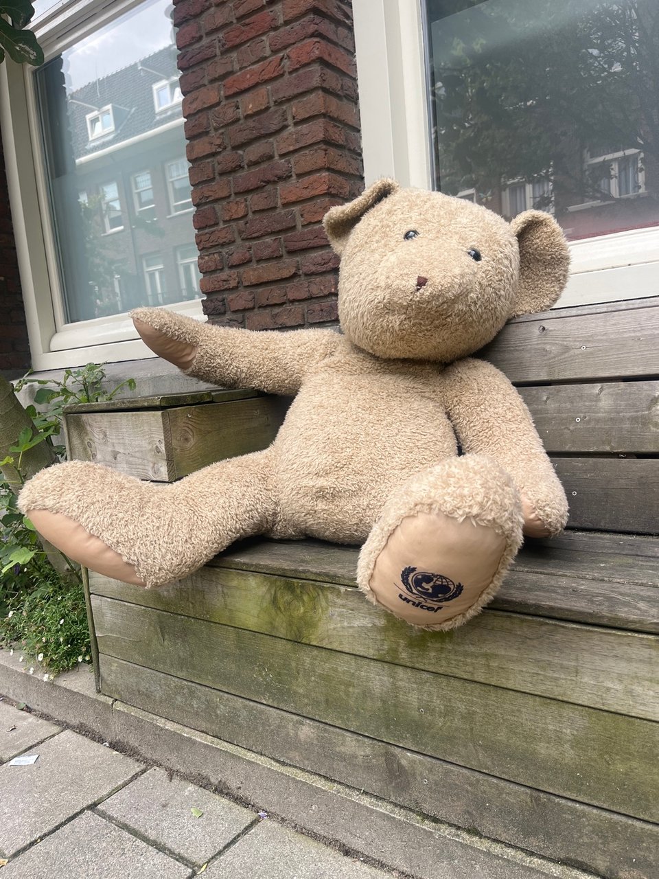 Huge teddybeer, Unicef
