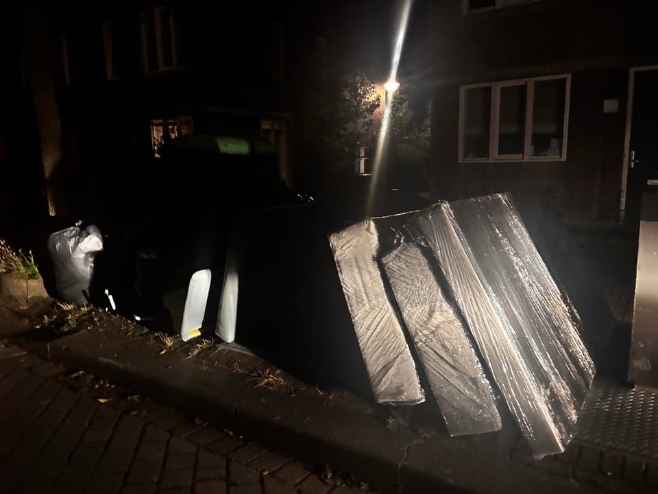 Sofa, still wrapped up