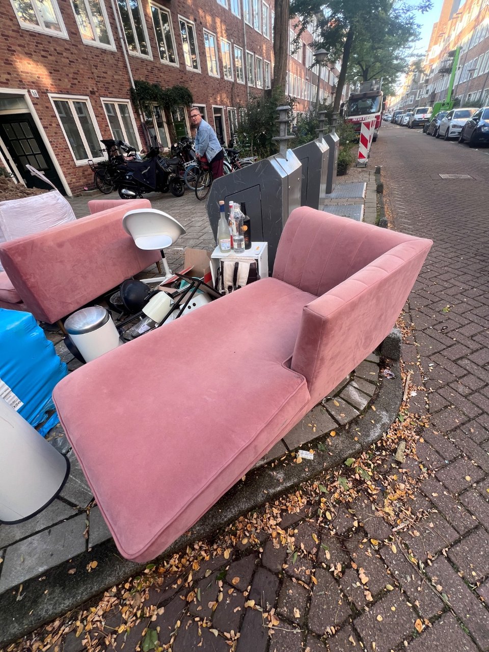 Mooie roze bank! amper vlekken