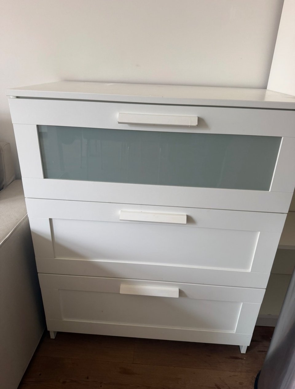 Lamp, ikea cabinet, shelf and side tables (all white) for free, pick up asap!